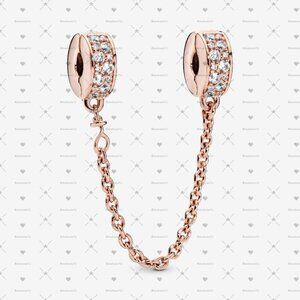 Pandora Clear Pavé Safety Chain Clip Charm